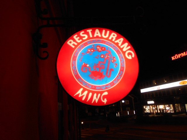 Restaurang Mings skylt